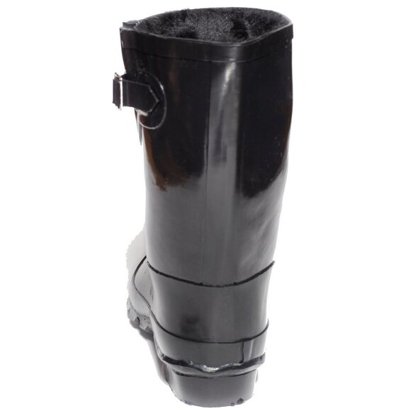 Women  Rubber Rain Boots, Faux Fur Lined Rainboots - Picture 3 of 5